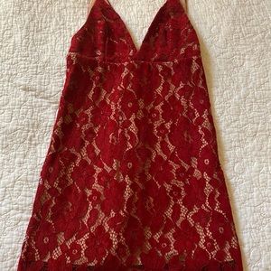 Free People red mini dress